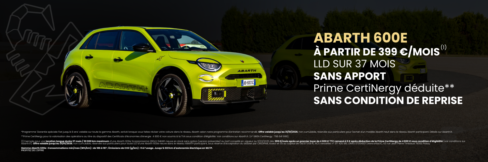 Abarth 600e (dès 399€ _ mois sans apport)