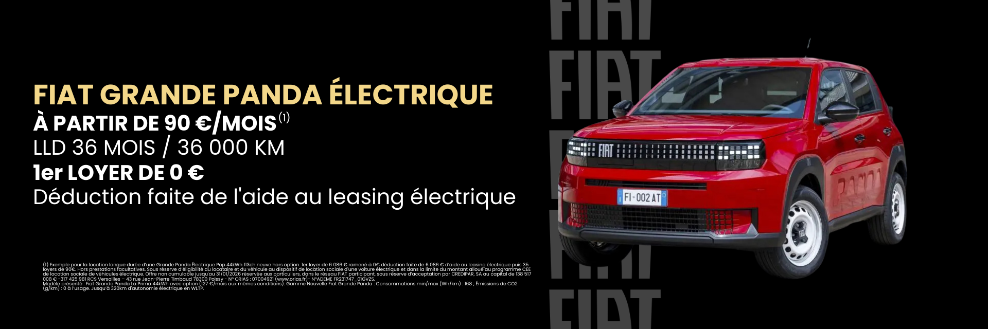 Grande Panda à partir de 90€ _ mois sans apport