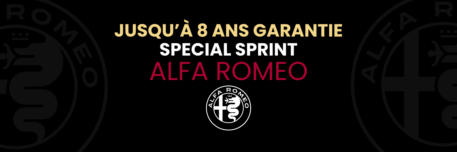 Jusqu’à 8 ans garantie spéciale sprint Alfa Romeo
